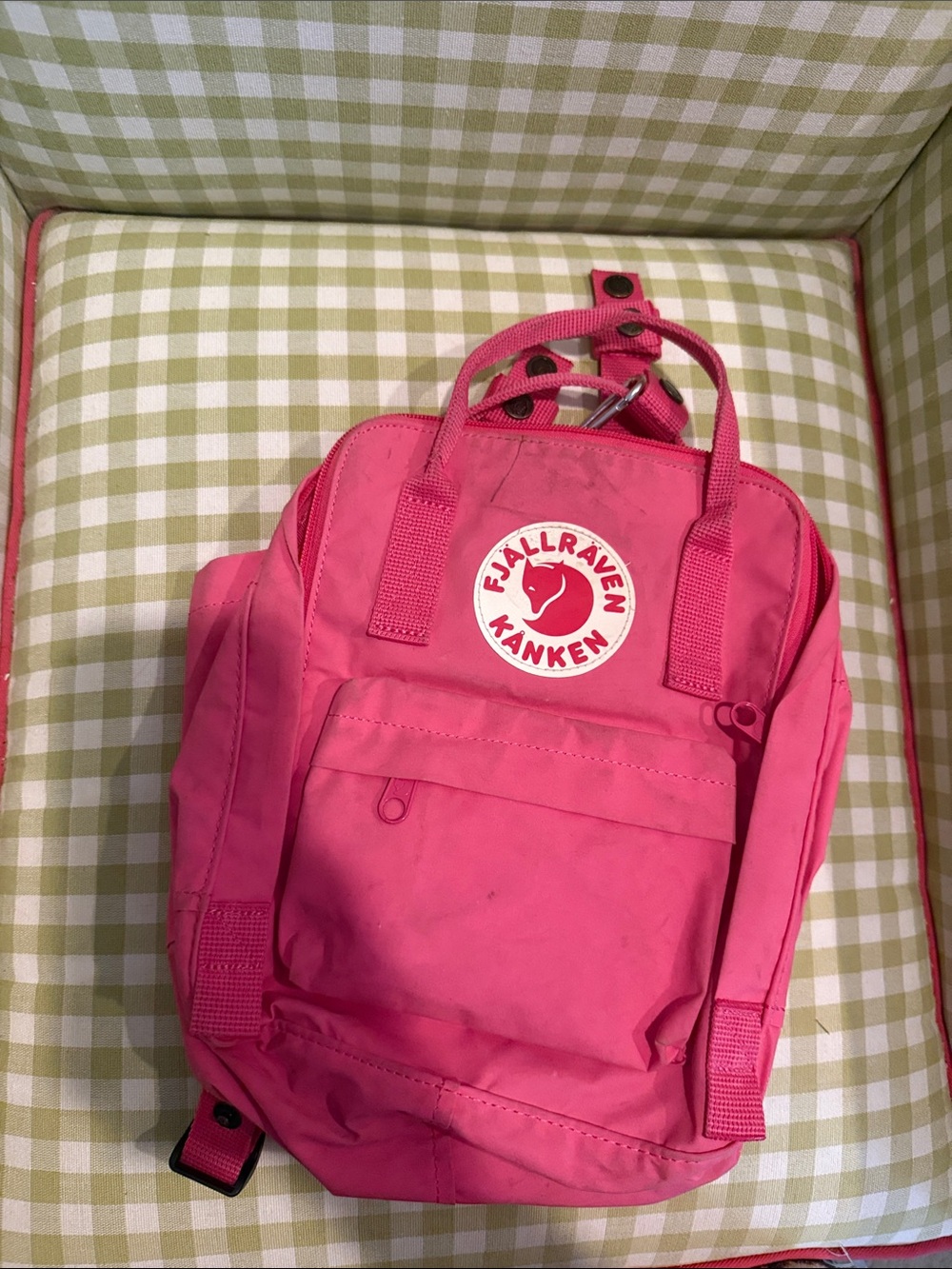 Fjallraven Kanken Kids Backpack in Bright Pink